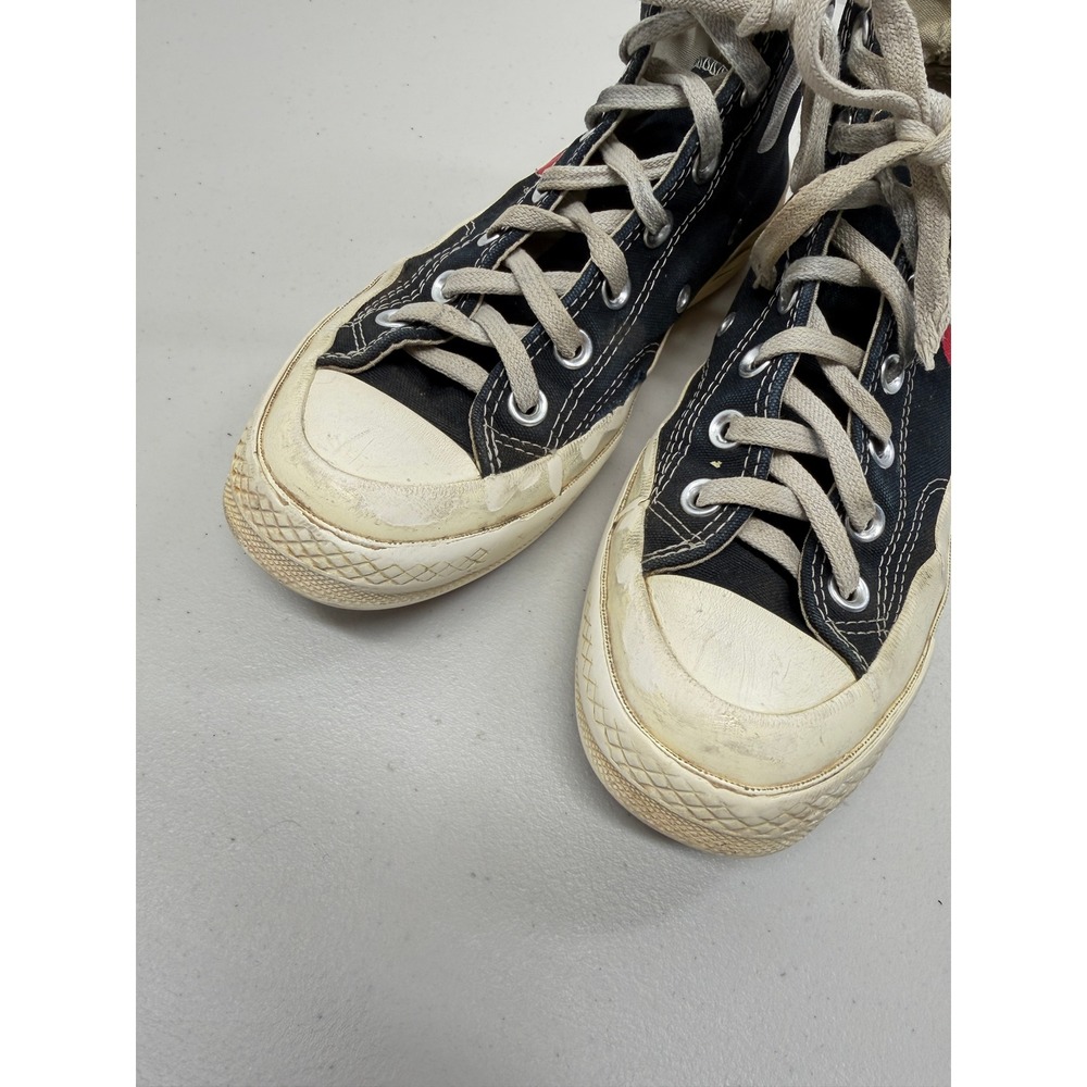 Converse x Comme des Garcons PLAY Chuck 70 High Top Black Heart Womens 7 Mens 5 - Picture 8 of 12